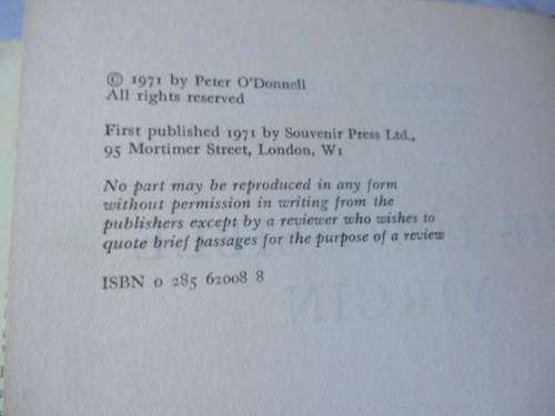 THE IMPOSSIBLE VIRGIN - MODESTY BLAISE - PETER O`DONNELL ( HARDCOVER FIRST EDITION )