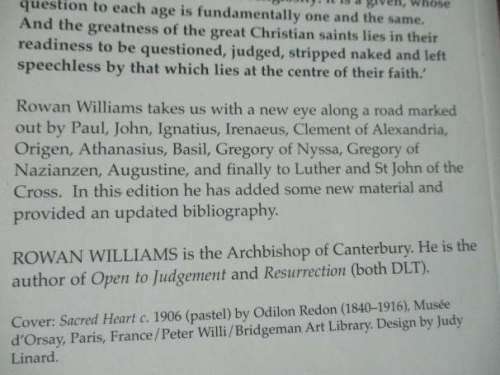 THE WOUND OF KNOWLEDGE - ROWAN WILLIAMS