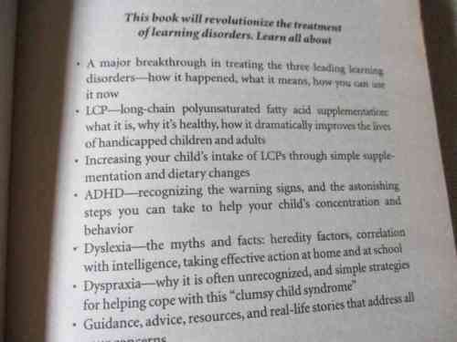 THE LCP SOLUTION - THE REMARKABLE NUTRITIONAL TREATMENT OF ADHD, DYSLEXIA AND DYSPRAXIA - DR STORDY