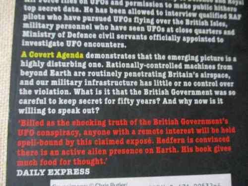 A COVERT AGENDA - THE BRITISH GOVERNMENT`S UFO TOP SECRETS EXPOSED - NICOLAS REDFERN