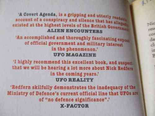 A COVERT AGENDA - THE BRITISH GOVERNMENT`S UFO TOP SECRETS EXPOSED - NICOLAS REDFERN