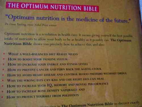 THE OPTIMUM NUTRITION BIBLE  - PATRICK HOLFORD ( HARDCOVER )