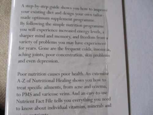 THE OPTIMUM NUTRITION BIBLE  - PATRICK HOLFORD ( HARDCOVER )