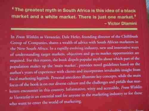 FROM WITBLITS TO VUVUZELAS - MARKETING IN THE NEW SOUTH AFRICA - DALE HEFER