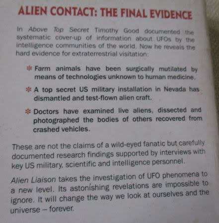 ALIEN LIAISON - THE ULTIMATE SECRET - TIMOTHY GOOD