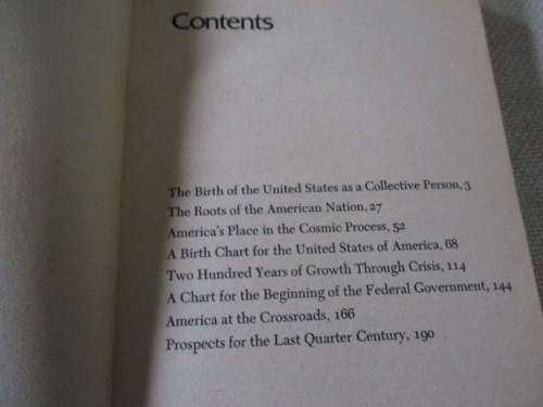 THE ASTROLOGY OF AMERICA`S DESTINY - A BIRTH CHART FOR THE UNITED STATES OF AMERICA - DANE RUDHYAR