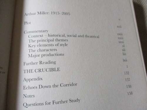 THE CRUCIBLE -  ARTHUR MILLER ( BLOOMSBURY )