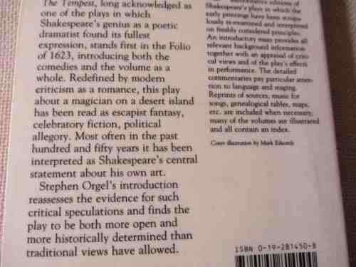 THE OXFORD SHAKESPEARE - THE TEMPEST