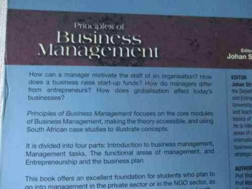 PRINCIPLES OF BUSINESS MANAGEMENT - EDITED BY JOHAN STRYDOM - OXFORD UNIVERSITY PRESS