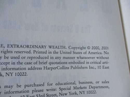 ORDINARY PEOPLE, EXTRAORDINARY WEALTH - RIC EDELAN ( LIGHT STAIN ON SOME PAGES )