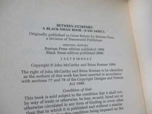 BETWEEN EXTREMES - BRIAN KEENAN & JOHN McCARTHY