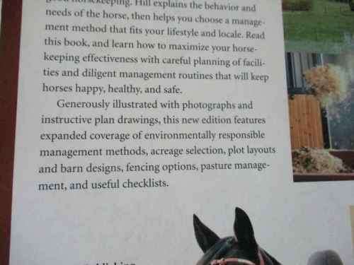 HORSEKEEPING ON A SMALL ACREAGE - DESIGNING AND MANAGING YOUR EQUINE FACILITIES - CHERRY HILL