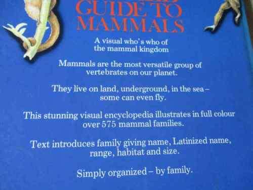 LONGMAN WORLD GUIDE TO MAMMAL - A VISUAL WHO`S WHO OF THE MAMMAL KINGDOM - Dr PHILIP WHITFIELD