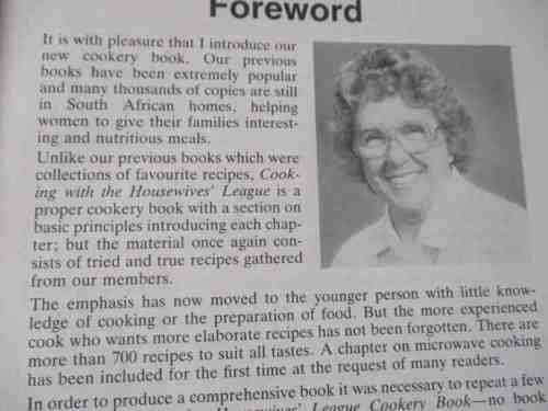 COOKING WITH THE HOUSEWIVE`S LEAGUE