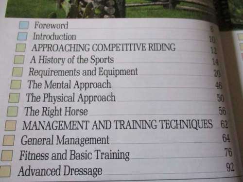 COMPETITIVE RIDING - AN ILLUSTRATED MANUAL OF DRESSAGE, SHOW JUMPING AND EVENTING - JANE HOLDERNESS-