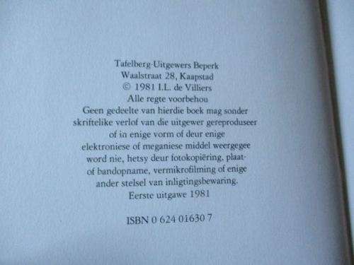 DIE KONINGIN SE VOETKOMBERSIE - IL DE VILLIERS