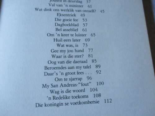 DIE KONINGIN SE VOETKOMBERSIE - IL DE VILLIERS