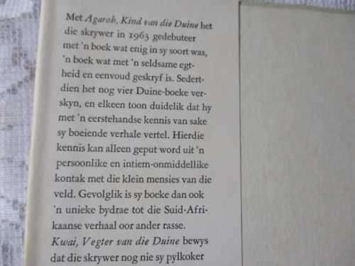 KWAI, VEGTER VAN DIE DUINE - JAN J VAN DER POST