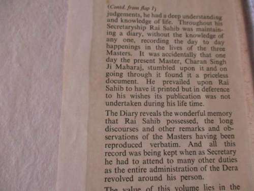 WITH THE THREE MASTERS VOLUME 1 - RADHASOAMI SATSANG, BEAS, PUNJAB INDIA
