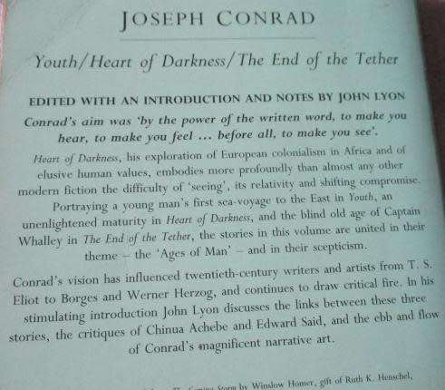 YOUTH / HEART OF DARKNESS / THE END OF THE TETHER - JOSEPH CONRAD