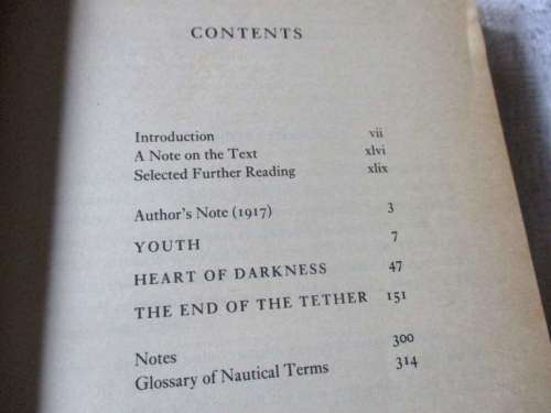 YOUTH / HEART OF DARKNESS / THE END OF THE TETHER - JOSEPH CONRAD