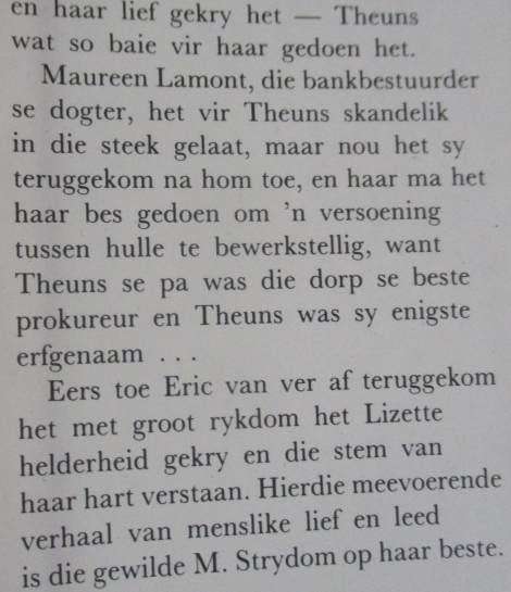 KOM TERUG MY BEMINDE - M STRYDOM