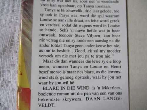 BLARE IN DIE WIND - DAAN LANGEVELDT