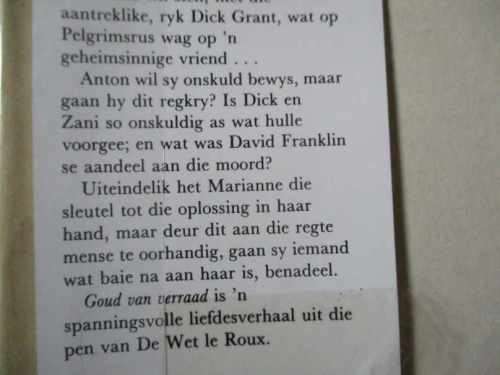 GOUD VAN VERRAAD - DE WET LE ROUX