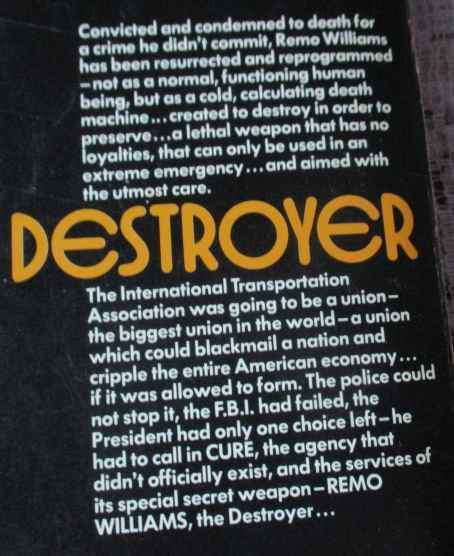 UNION BUST - THE DESTROYER - RICHARD SAPIR AND WARREN MURPHY