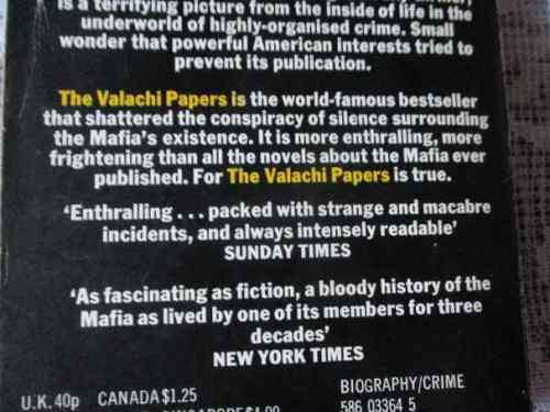 THE VALACHI PAPERS - THE TRUTH ABOUT THE MAFIA BY ONE OF IT`S LEADERS - JOE VALACHI - PETER MAAS