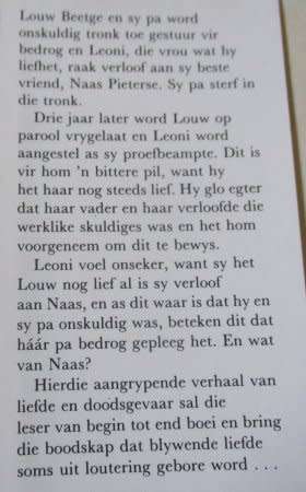 PAROOL VIR N` BLINDE - CHRISTO VAN DER MERWE ( hardeband / roman / avontuur )