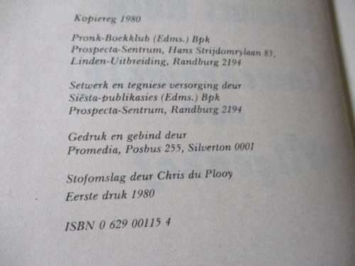 ONWEERSWOLK OOR WILGENHOF - NELMARI KOCK  ( hardeband / roman / avontuur )