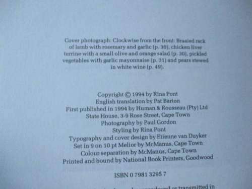 OUTDOOR FARE - MORE THAN 200 SPECIAL DISHES IN MENU FORM - RINA PONT