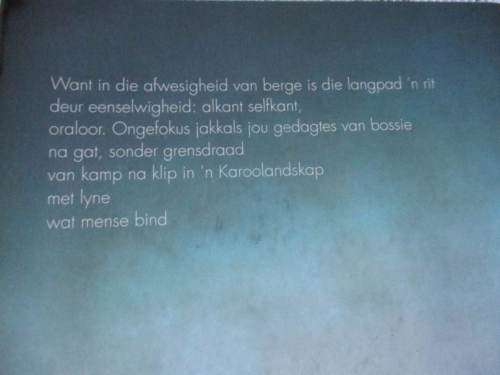 DIE AFWESIGHEID VAN BERGE - LOUIS ESTERHUIZEN