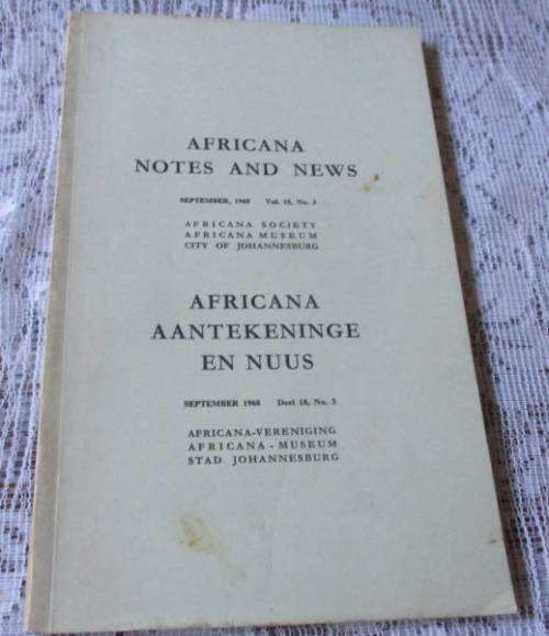 AFRICANA NOTES AND NEWS / AFRICANA AANTEKENINGE EN NUUS SEPTEMBER 1968