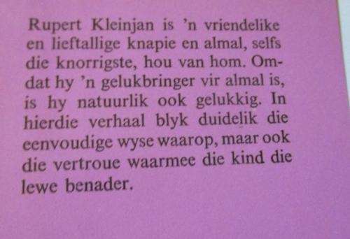RUPERT KLEINJAN BRING GELUK - LISA SCHUSTER