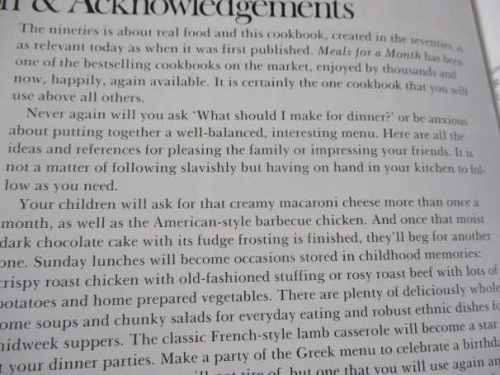 MEALS FOR A MONTH - PHILLIPPA CHEIFITZ AND SHIRLEY FRIEDMAN