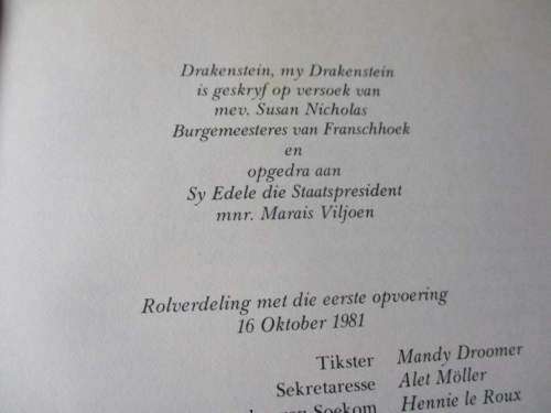 DRAKENSTEIN MY DRAKENSTEIN - N` KLUG IN DRIE TRAGIESE BEDRYWE - M. M. WALTERS