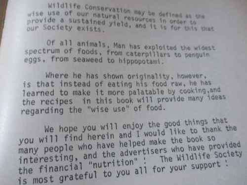 WILD WAYS WITH COOKING - WILDLIFE SOCIETY SA - NATAL