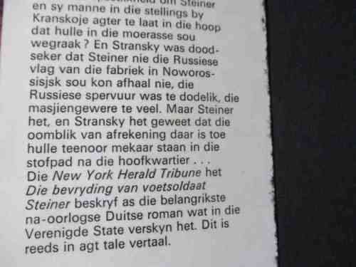 DIE BEVRYDING VAN VOETSOLDAAR STEINER - WILLI HEINRICH