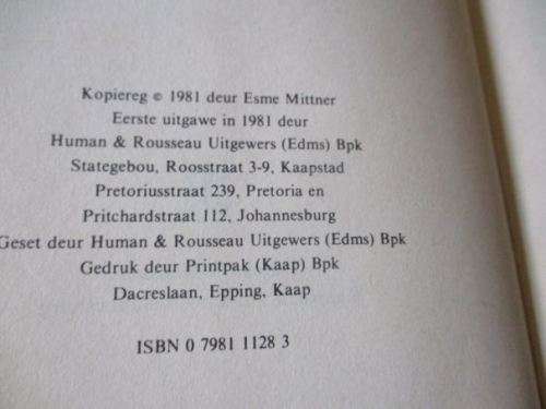 DAAR`S EDELVROT IN DIE WINGERD - ESME MITTNER