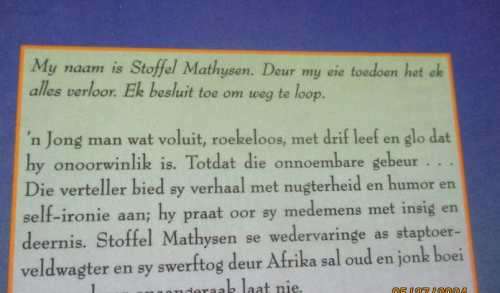 DIE LANG PAD VAN STOFFEL MATHYSEN - CHRISTIAAN BAKKES