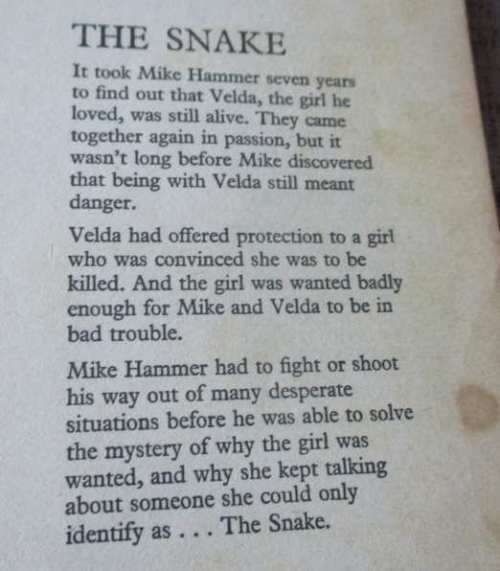 THE SNAKE - MICKEY SPILLANE