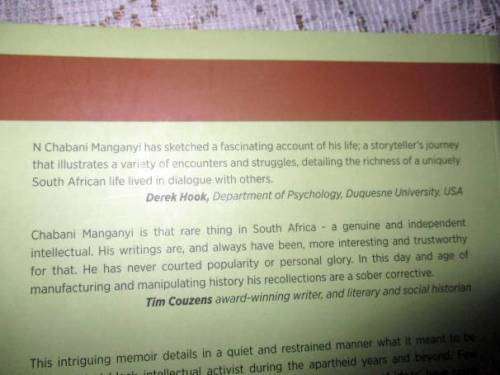 APARTHEID AND THE MAKING OF A BLACK PSYCHOLOGIST - A MEMOIR BY N CHABANI MANGANYI