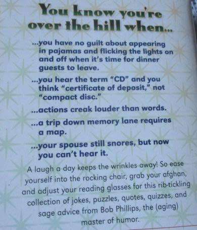 OVER THE NEXT HILL & STILL ROLLING -  JOLLY JOKES FOR ( NOT SO ) OLDER FOLKS - BOB PHILLIPS