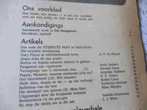 HUISGENOOT TYDSKRIF 18 OKTOBER 1974 ( EVIL KNIEVEL, IAN PLAYER, PANGAMAN )