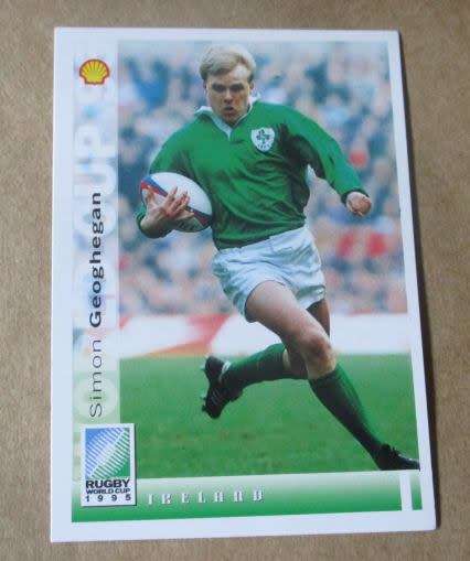 SIMON GEOGHEGAN  - IRELAND - 1995 RUGBY WORLD CUP SPORTS DECK CARD NR 172