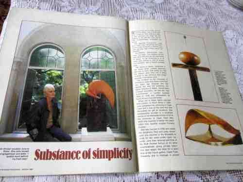 SA PANORAMA MAGAZINE MARCH 1989 ( JUNE te WATER SCULPTOR, GENADENDAL, BELHAR, GORDON`S BAY )