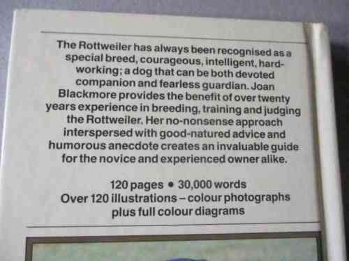 THE ROTTWEILER - A DOG OWNER`S GUIDE TO - JOAN BLACKMORE