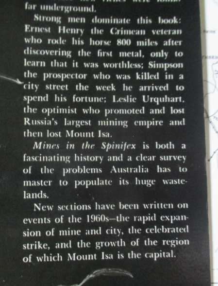 MINES IN THE SPINIFEX - GEOFFREY BLAINEY